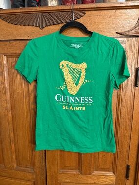 Guinness Green Tee with Yellow Harp and Logo